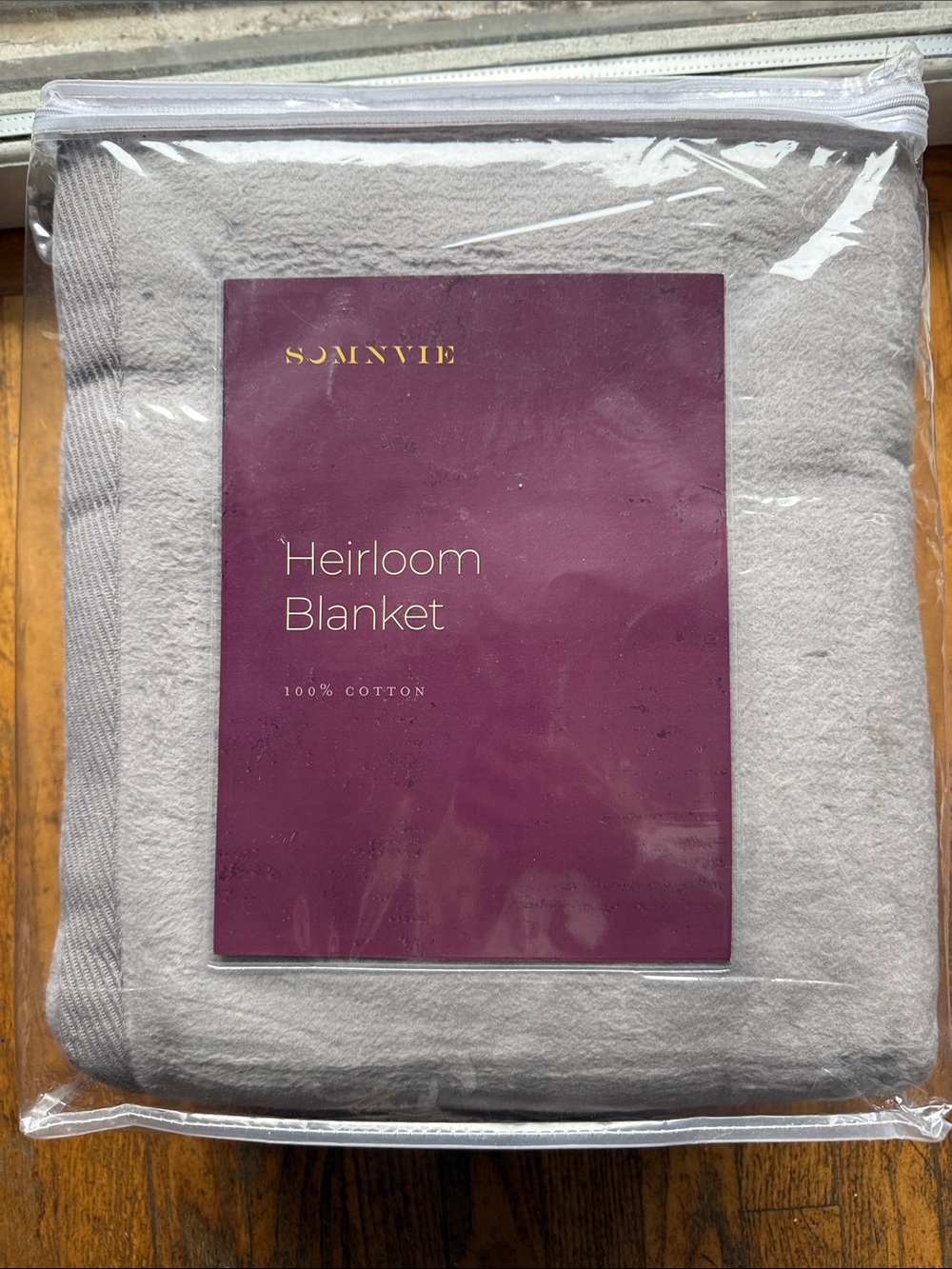 Heirloom Blanket — Pale Gray Cotton Throw